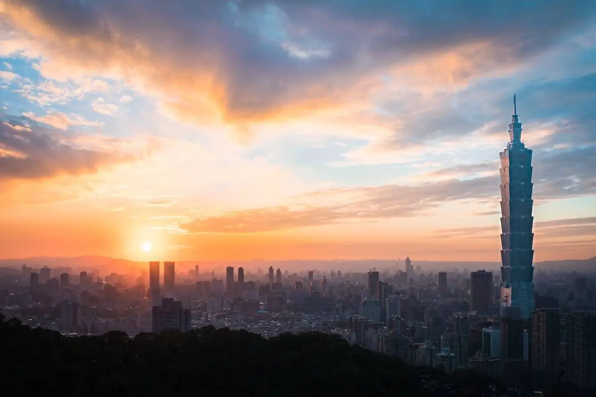 Fuzhou Shan Park Sunset